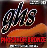 S325 Ghs GHS Phosphor Bronze Acoustic Guitar Strings -- Light