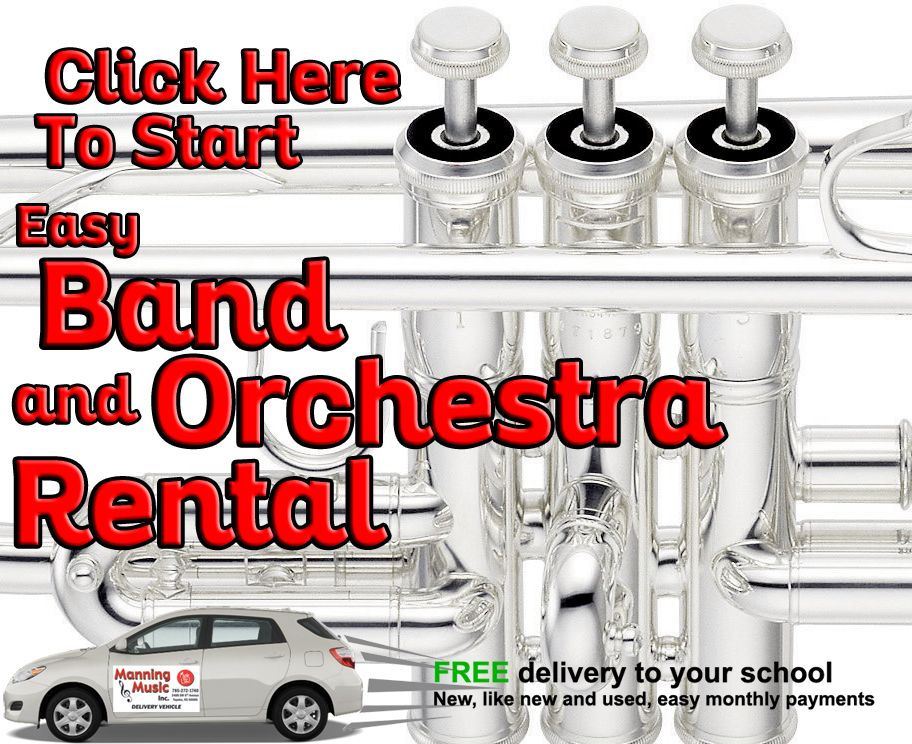 Instrument rentals, drums, guitar, violin, flute and more at Manning Music