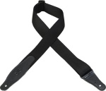 MSSR80-BLK Levys Levy's Rayon / Leather Guitar Strap - black