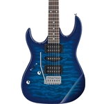 GRX70QALTBB  Ibanez Left Handed Electric Guitar - Transparent Blue Burst