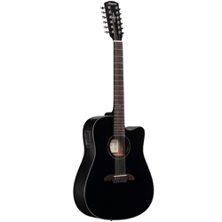 AD60CE-12-BLK Alvarez Solid Top Acou/Elect 12-String Guitar - Black