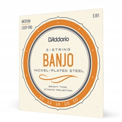 EJ61 D'Addario 5 String Banjo Loop End Medium