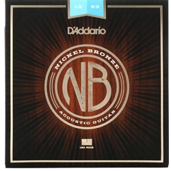 NB1253 D'Addario Nickel Bronze Acoustic Guitar Strings - Light 12-53