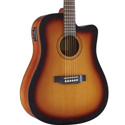 AA25DSECSB Austin Acou/Elect Guitar - Sunburst