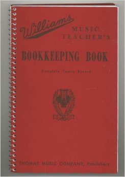 Williams Music Teacher Bookkeeping Book WMS